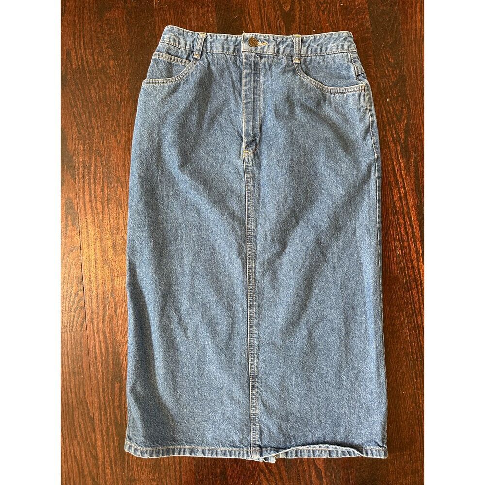 Talbots Blue Denim Midi Skirt